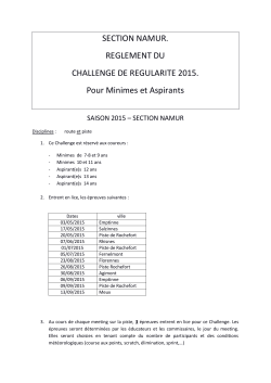 Challenge-regularite-Namur-2015 - Fédération Cycliste Wallonie