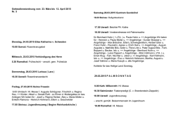 Gottesdienstordnung vom 23. M&auml;rz bis 12. April 2015 Nr. 5 Dienstag