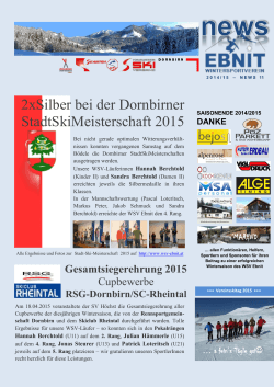 2xSilber bei der Dornbirner StadtSkiMeisterschaft 2015