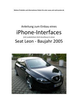 Seat Leon 1P mit CD1/CD2/CD3 Radio (BJ 2005)