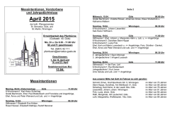 Intentionen April 2015