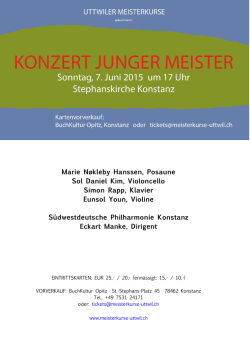 konzert junger meister - Uttwiler Meisterkurse