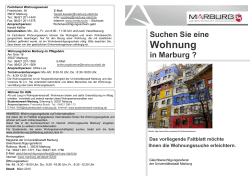 Faltblatt: Suchen Sie eine Wohnung in Marburg?