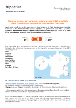 Tripndrive annonce son partenariat avec le groupe KEOLIS et sa