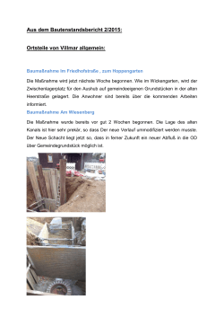 Bautenstandsbericht 2/2015