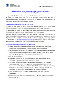 information zur online-bewerbung