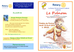 flyers THEATRE ( le prénom ) - Rotary Pertuis-Durance