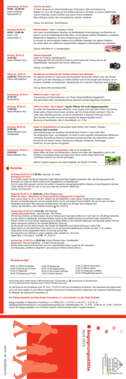 Monatsprogramm - Degerlocher Frauenkreis