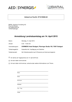 Anmeldung Landratsamtstag am 14. April 2015 - AED
