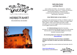Herbstfahrt 2015