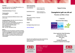 Programm Fachtag 11. Mai 2015 in Freiburg