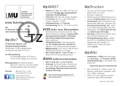 ITZ-Flyer: Erste Schritte & aktuelle Termine - IT-Zentrum Sprach