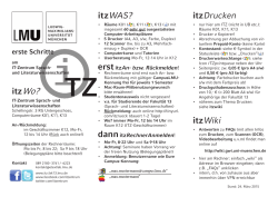 ITZ-Flyer: Erste Schritte & aktuelle Termine - IT-Zentrum Sprach