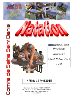 Bulletin Natation n°5 Avril 2015