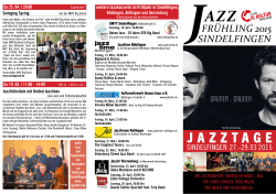 Flyer Jazzfrühling 2015