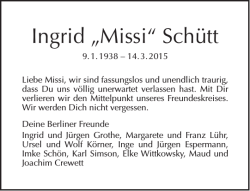 Ingrid &bdquo;Missi&ldquo; Sch&uuml;tt