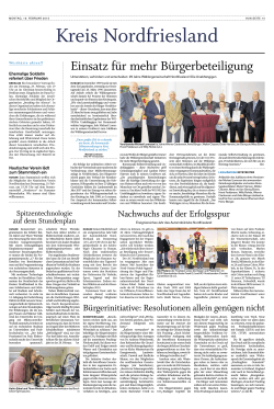 Husumer Nachrichten 16.02.2015 - B&uuml;rgerinitiative gegen CO2