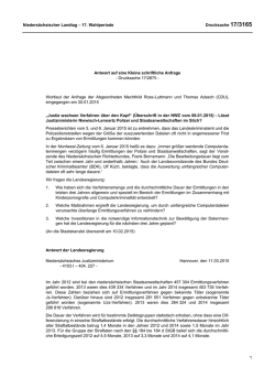 Drucksachen allgemein - Nieders&auml;chsischer Landtag