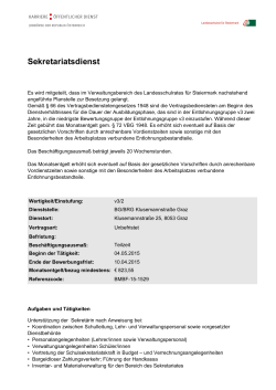 Sekretariatsdienst - Landesschulrat Steiermark