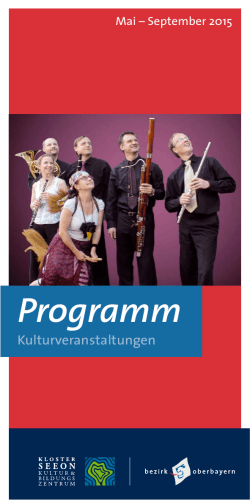 Kulturprogramm Mai-September 2015