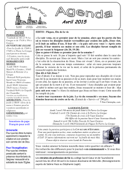 agenda_mensuel avril 2015 - Paroisse Jean