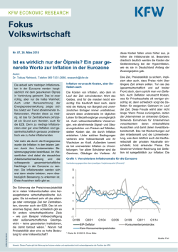 Ein paar generelle Worte zur Inflation in der Eurozone