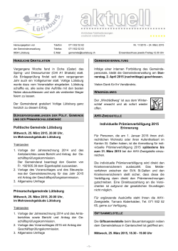 Mitteilungsblatt - Gemeinde Lütisburg