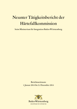 9. Tätigkeitsbericht der Härtefallkommission (PDF)