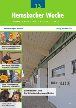 Hemsbacher Woche - lokalmatador.de