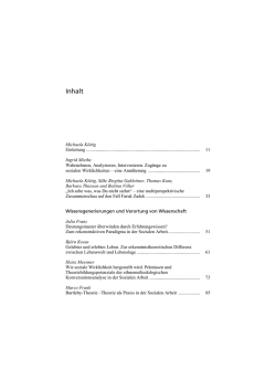 Inhalt - Verlag Barbara Budrich