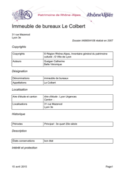Immeuble de bureaux Le Colbert - Inventaire G&eacute;n&eacute;ral du Patrimoine