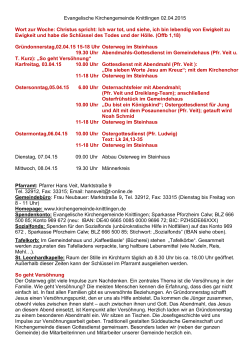 Wochenplan aktuell.pdf - Ev. Kirchengemeinde Knittlingen