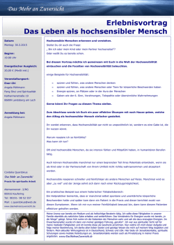 Hochsensible Menschen - Ener-Chi