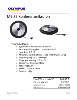 Datenblatt Olympus ME-33 Konferenzmikrofon deutsch