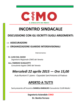 incontro sindacale 22 aprile
