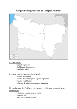 Croquis de l`organisation de la région Picardie