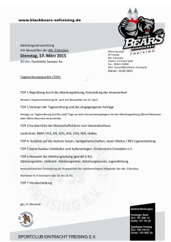 Dienstag, 17. M&auml;rz 2015