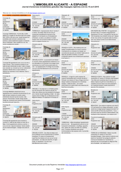 Journal immobilier ALICANTE - Immobilier Espagne