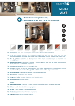 Fiche produit meubles Alys