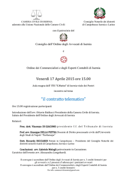 La Camera Civile di Isernia è una Associazione Forense di