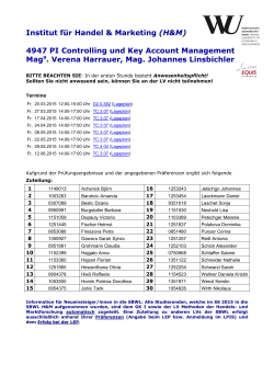 Institut f&uuml;r Handel & Marketing (H&M) 4947 PI Controlling und Key