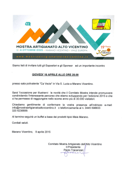invito incontro - mostra artigianato alto vicentino