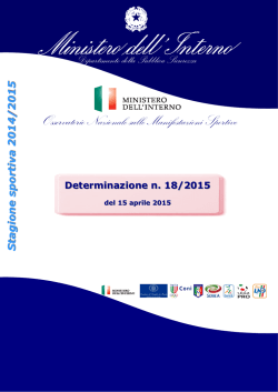 nr. 18 del 15 aprile - Osservatorio Nazionale sulle Manifestazioni