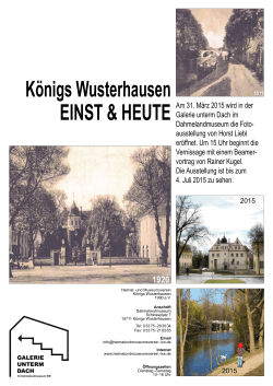 Königs Wusterhausen EINST & HEUTE