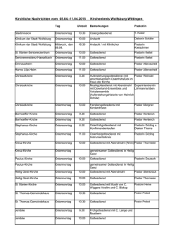 Gottesdienste ab 05.04.