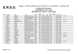 Graduatoria Matricola 2 livello - altri studenti