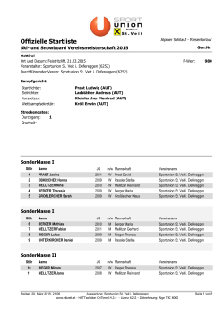 Startliste komplett (Klassen) - Sportunion Raiffeisen St. Veit