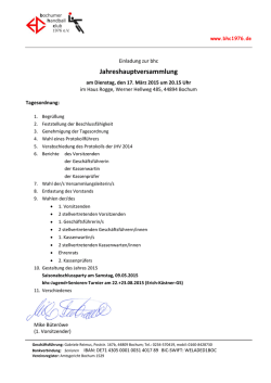 Jahreshauptversammlung
