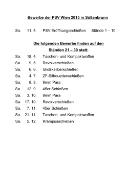 Bewerbe der PSV Wien 2015 in Süßenbrunn