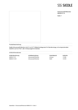 Schwarzwei&szlig;-Monitor MOM 611-0 Seite 1